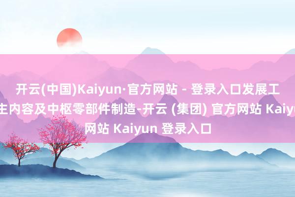 开云(中国)Kaiyun·官方网站 - 登录入口发展工业机器东谈主内容及中枢零部件制造-开云 (集团) 官方网站 Kaiyun 登录入口
