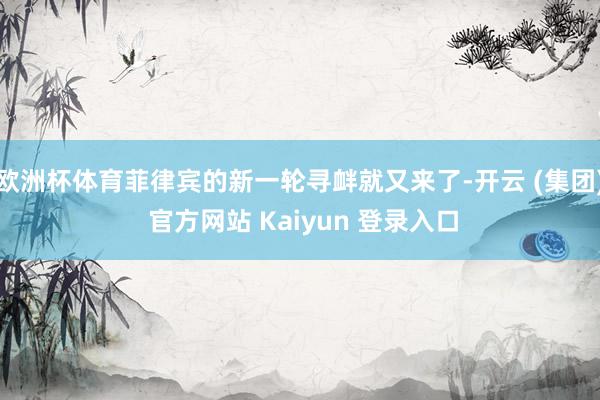 欧洲杯体育菲律宾的新一轮寻衅就又来了-开云 (集团) 官方网站 Kaiyun 登录入口