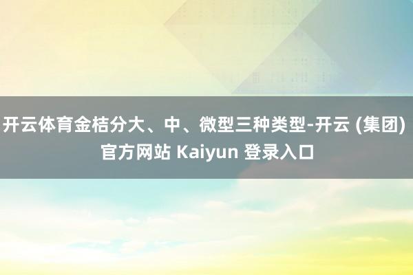 开云体育金桔分大、中、微型三种类型-开云 (集团) 官方网站 Kaiyun 登录入口