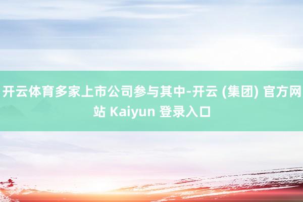 开云体育多家上市公司参与其中-开云 (集团) 官方网站 Kaiyun 登录入口