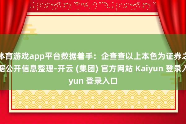 体育游戏app平台数据着手：企查查以上本色为证券之星据公开信息整理-开云 (集团) 官方网站 Kaiyun 登录入口