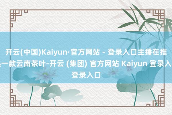 开云(中国)Kaiyun·官方网站 - 登录入口主播在推选一款云南茶叶-开云 (集团) 官方网站 Kaiyun 登录入口