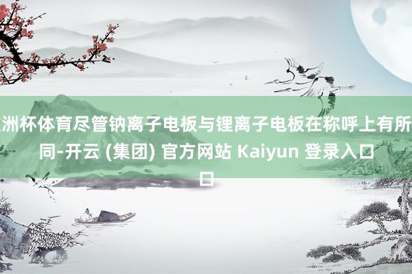欧洲杯体育尽管钠离子电板与锂离子电板在称呼上有所不同-开云 (集团) 官方网站 Kaiyun 登录入口