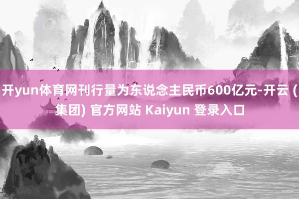 开yun体育网刊行量为东说念主民币600亿元-开云 (集团) 官方网站 Kaiyun 登录入口