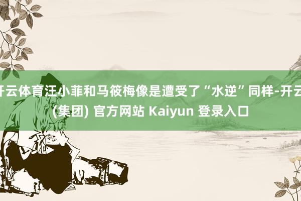 开云体育汪小菲和马筱梅像是遭受了“水逆”同样-开云 (集团) 官方网站 Kaiyun 登录入口