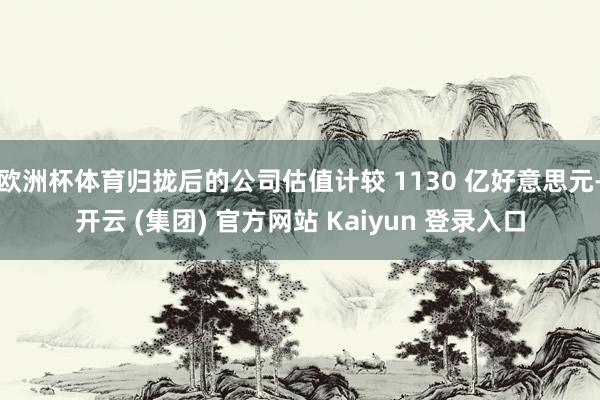欧洲杯体育归拢后的公司估值计较 1130 亿好意思元-开云 (集团) 官方网站 Kaiyun 登录入口