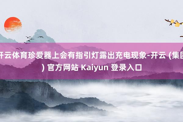 开云体育珍爱器上会有指引灯露出充电现象-开云 (集团) 官方网站 Kaiyun 登录入口