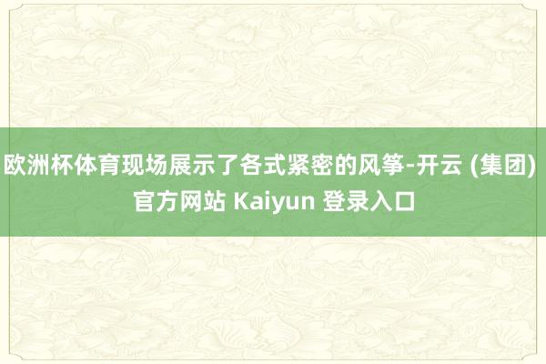 欧洲杯体育现场展示了各式紧密的风筝-开云 (集团) 官方网站 Kaiyun 登录入口