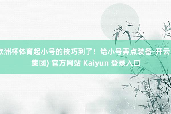 欧洲杯体育起小号的技巧到了！给小号弄点装备-开云 (集团) 官方网站 Kaiyun 登录入口