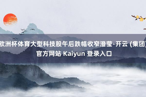 欧洲杯体育大型科技股午后跌幅收窄澄莹-开云 (集团) 官方网站 Kaiyun 登录入口