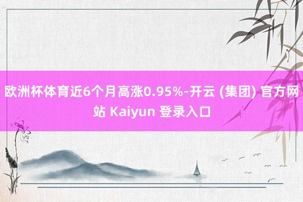 欧洲杯体育近6个月高涨0.95%-开云 (集团) 官方网站 Kaiyun 登录入口